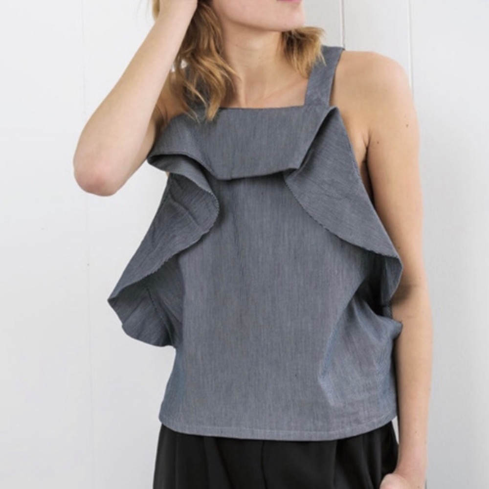 Toit Volant Rita ruffle top XS made In usa